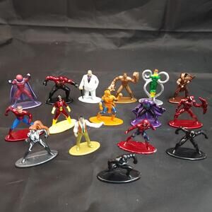 Marvel Jada Toys Metal Figures Lot Of 16 Includes Spider-Man and‎ Villains